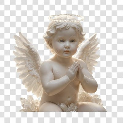 Estátua 3D Angelical Png Transparente