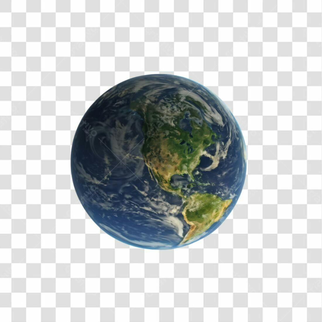 Icone Planeta Terra PNG com fundo transparente