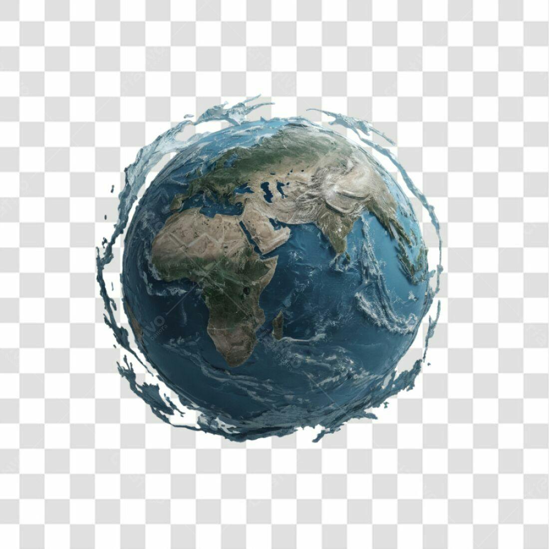 Icone Planeta Terra PNG com fundo transparente