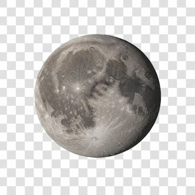 Lua 3d png transparente