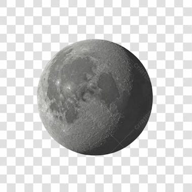 Lua 3d png transparente