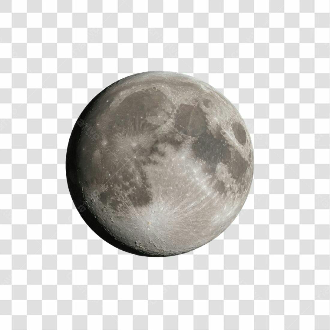 Icone Lua cheia PNG com fundo transparente