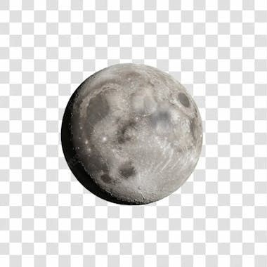 Lua 3d png transparente