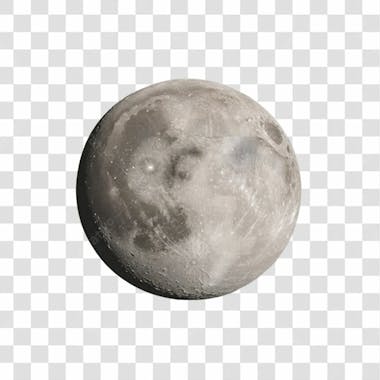 Lua 3d png transparente