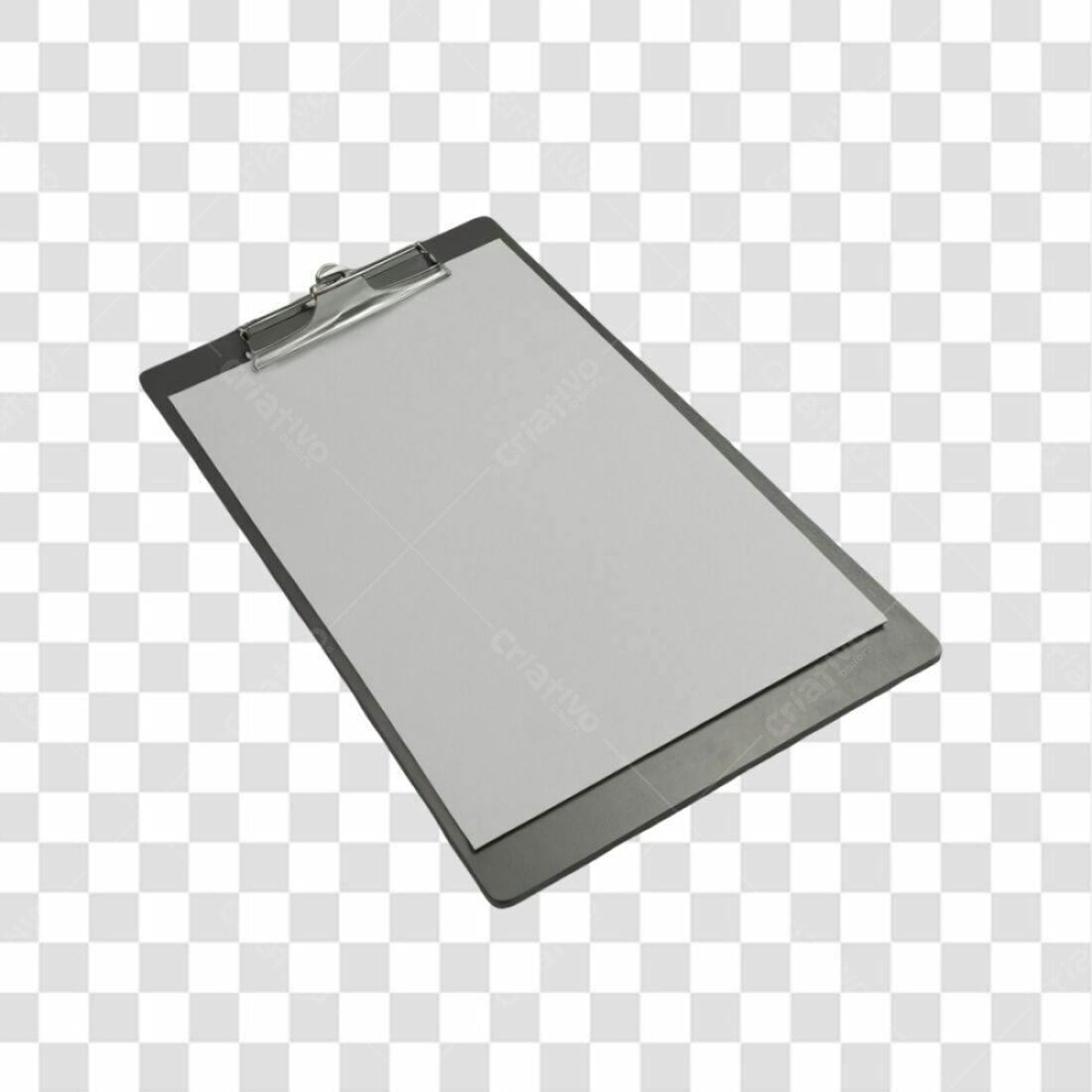 Icone Prancheta cinza e papel PNG com fundo transparente