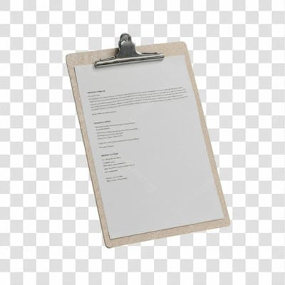Prancheta 3D Png Transparente