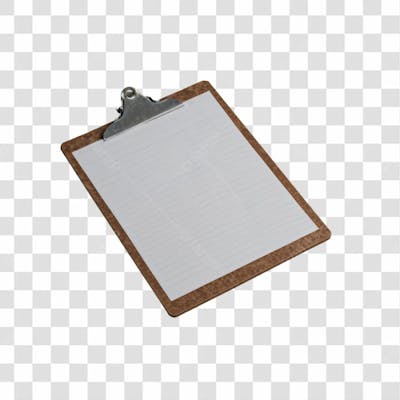 Prancheta 3D Png Transparente