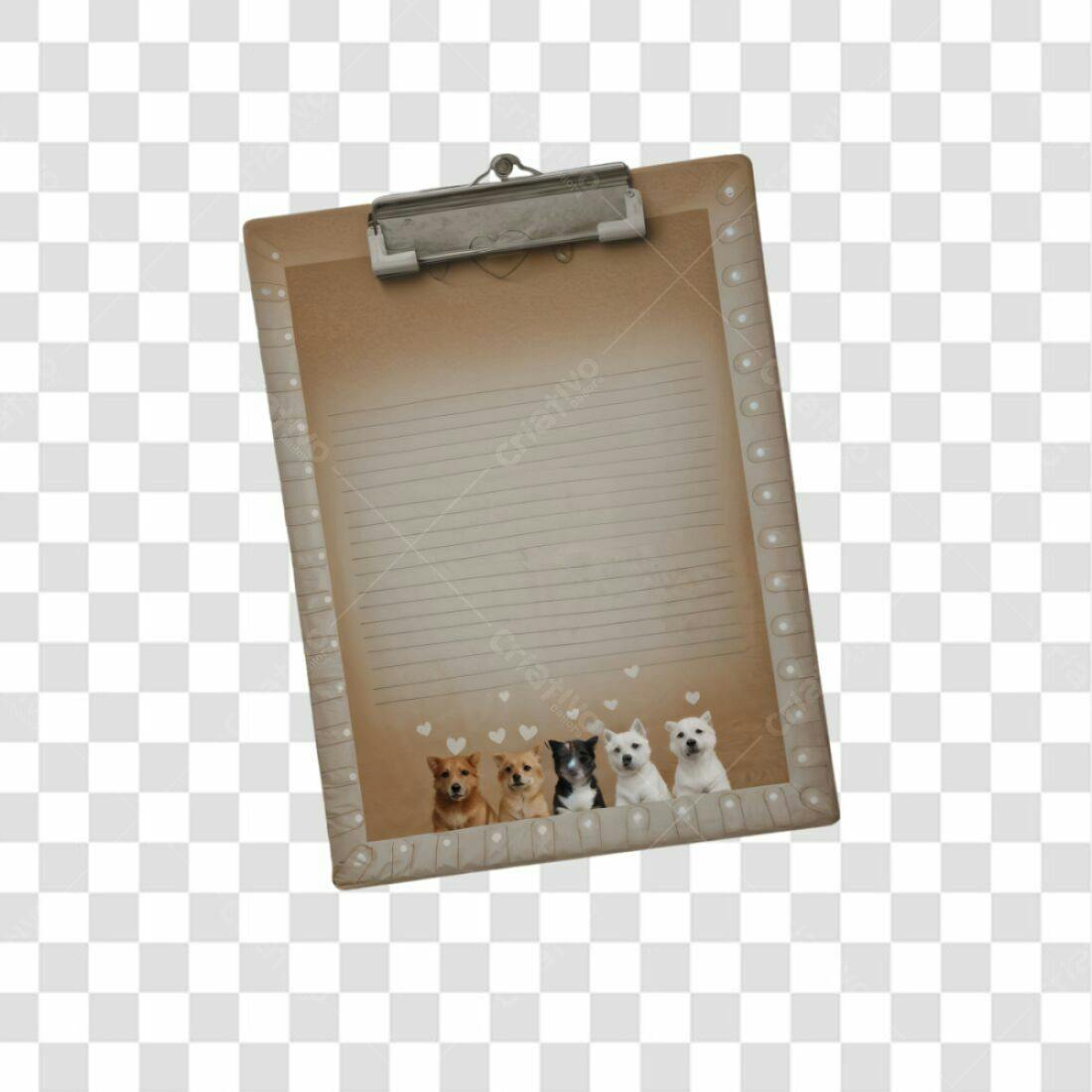 Planilha cães fofos PNG com fundo transparente