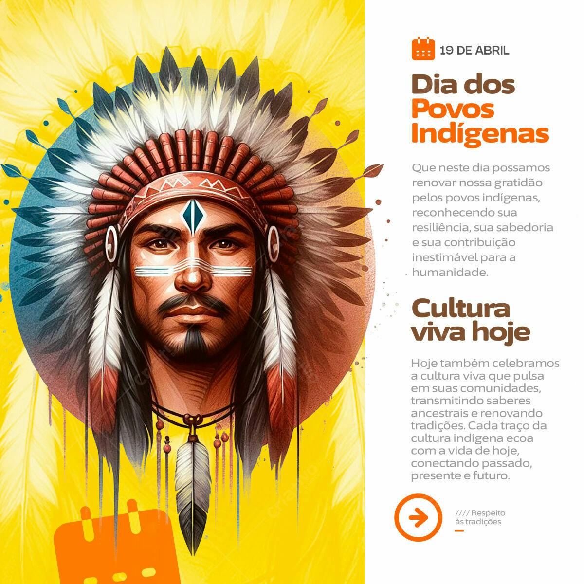 Flyer Dia dos Povos Indígenas PSD Editável