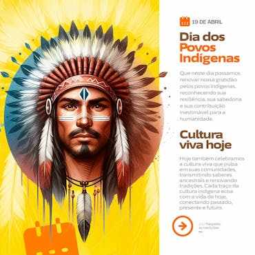 Cultura viva hoje dia dos povos indígenas