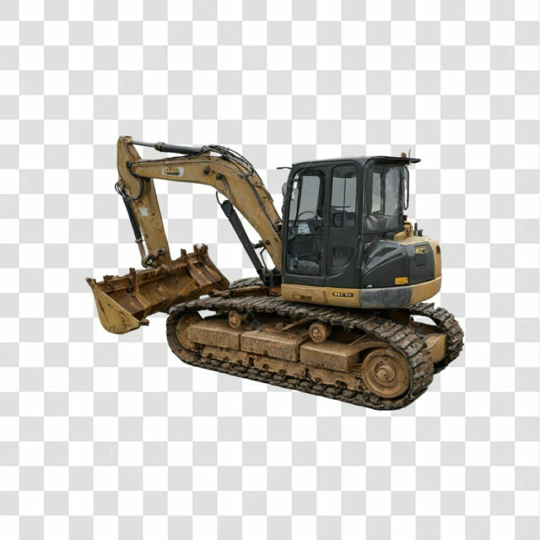 Icone Miniexcavadora PNG com fundo transparente