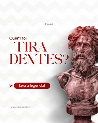 Quem Foi Tiradentes Psd Editável Premium