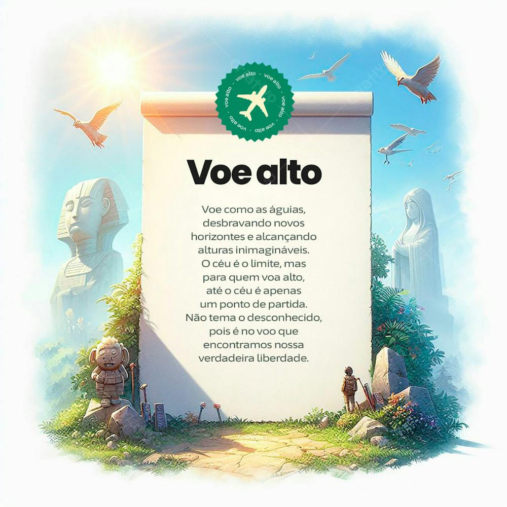 Voe Alto - Frase Motivacional