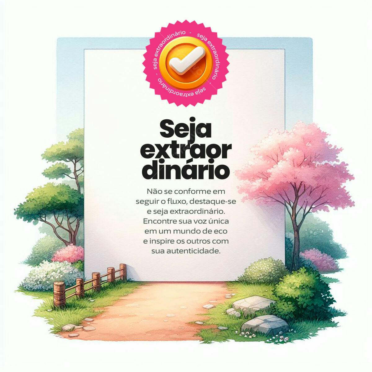 Flyer Motivacional com Paisagem Serene PSD Editável