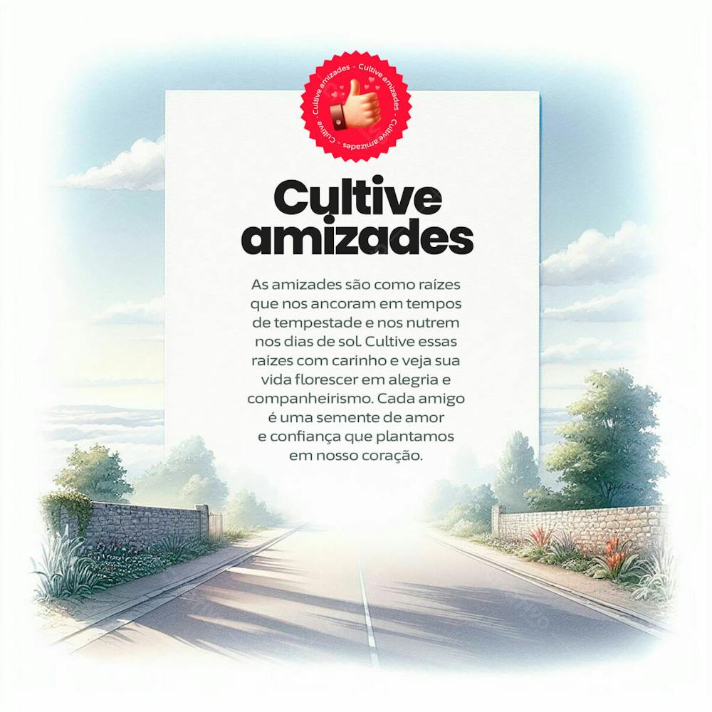 Cultive Amizades - Frase Motivacional