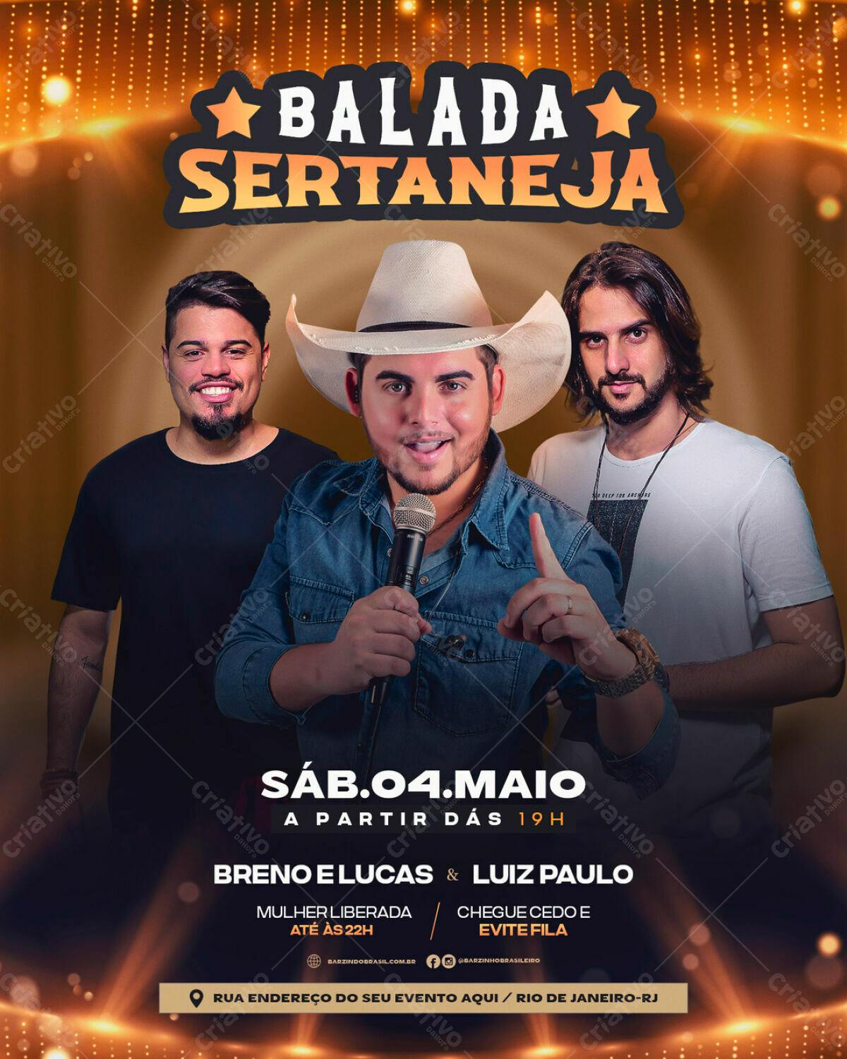 Flyer Balada Sertaneja PSD Editável