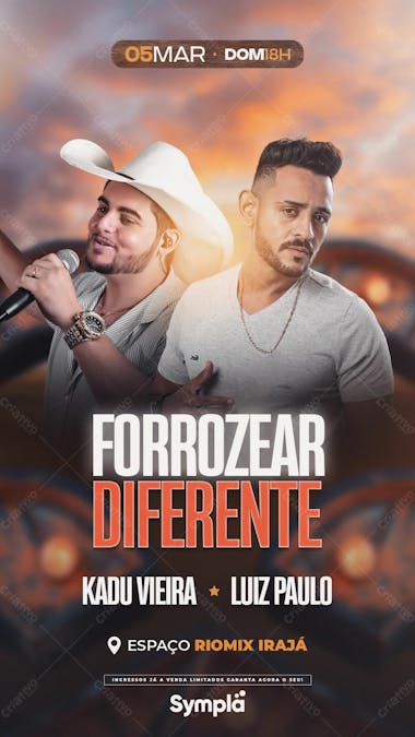 Flyer evento forrozear diferente story