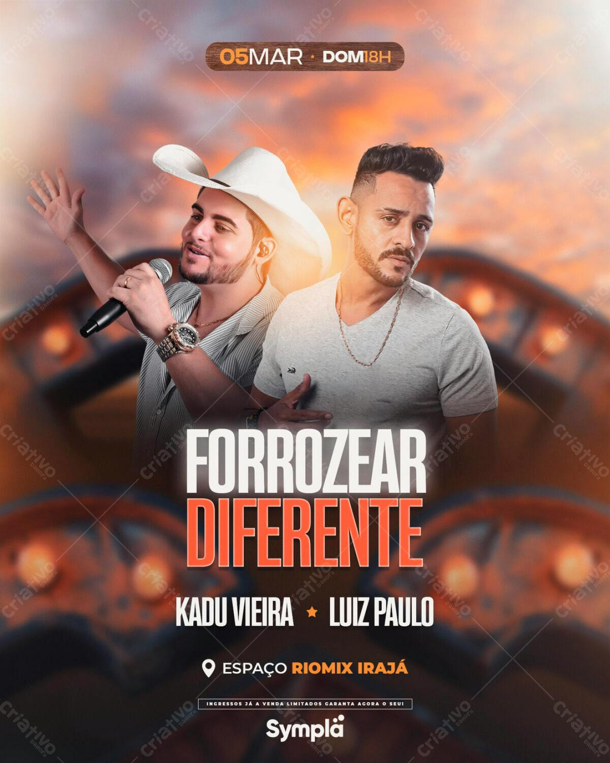 Flyer para Show Forró PSD Editável