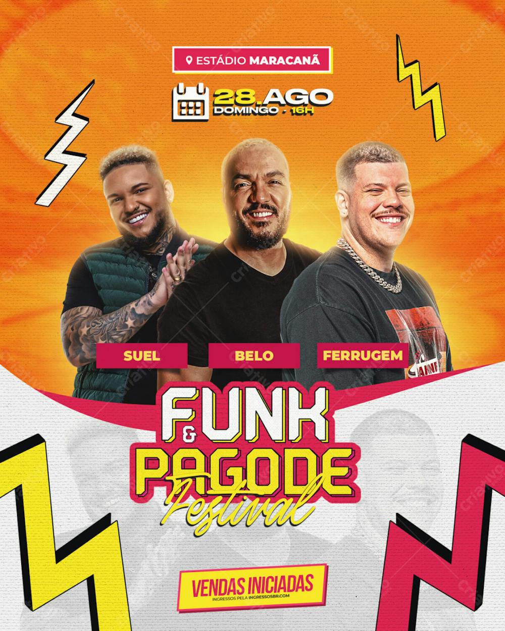 Flyer Evento Funk &#38; Pagode Festival