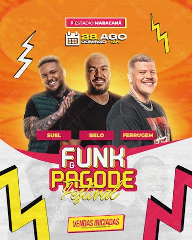 Flyer evento funk & pagode festival