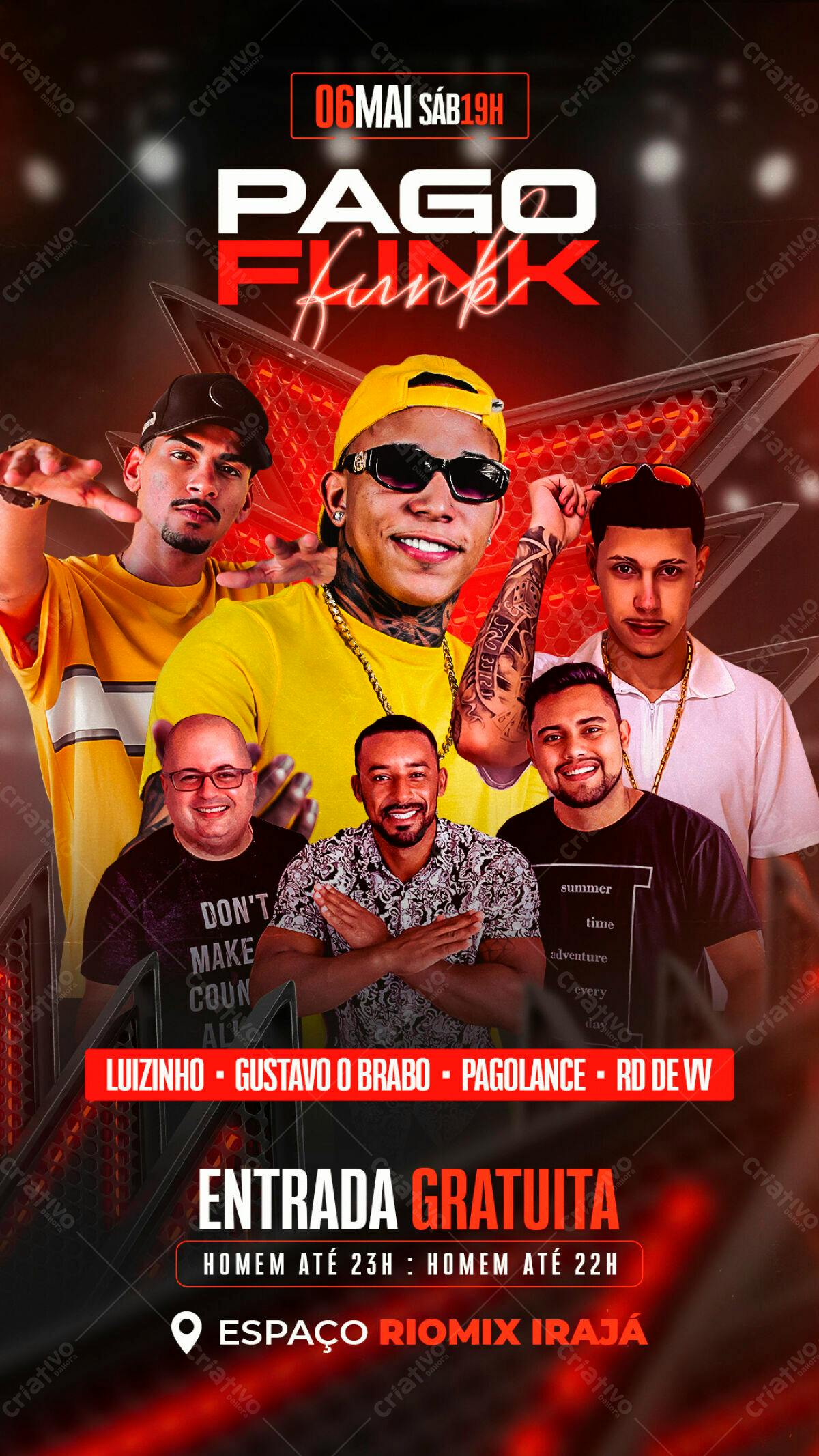 Flyer Pagode Funk PSD Editável