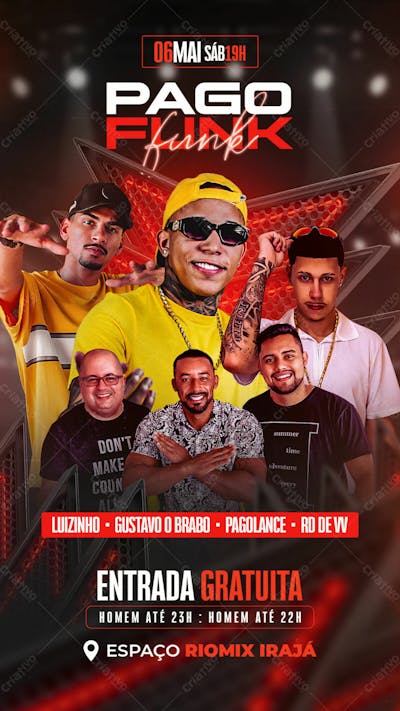Flyer Evento Pago Funk Story