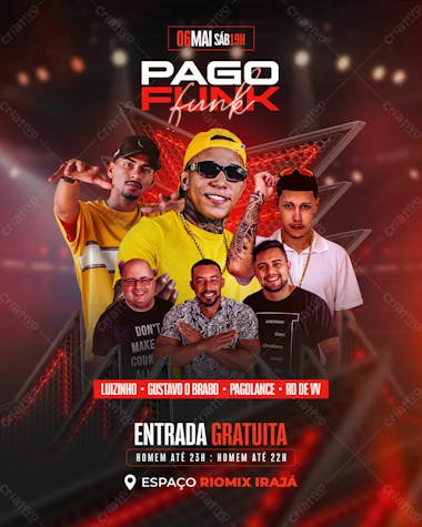 Flyer evento pago funk