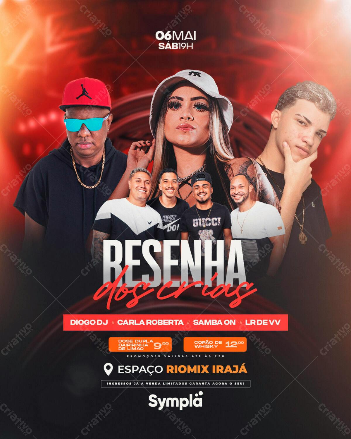 Flyer para Festa Resenha dos Crias PSD Editável