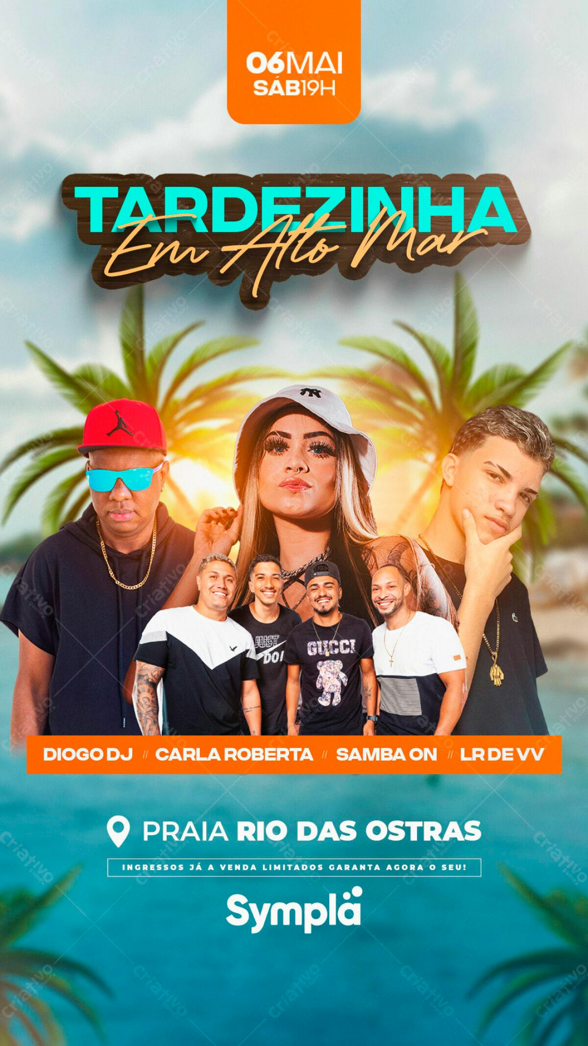 Flyer para Festa na Praia PSD Editável