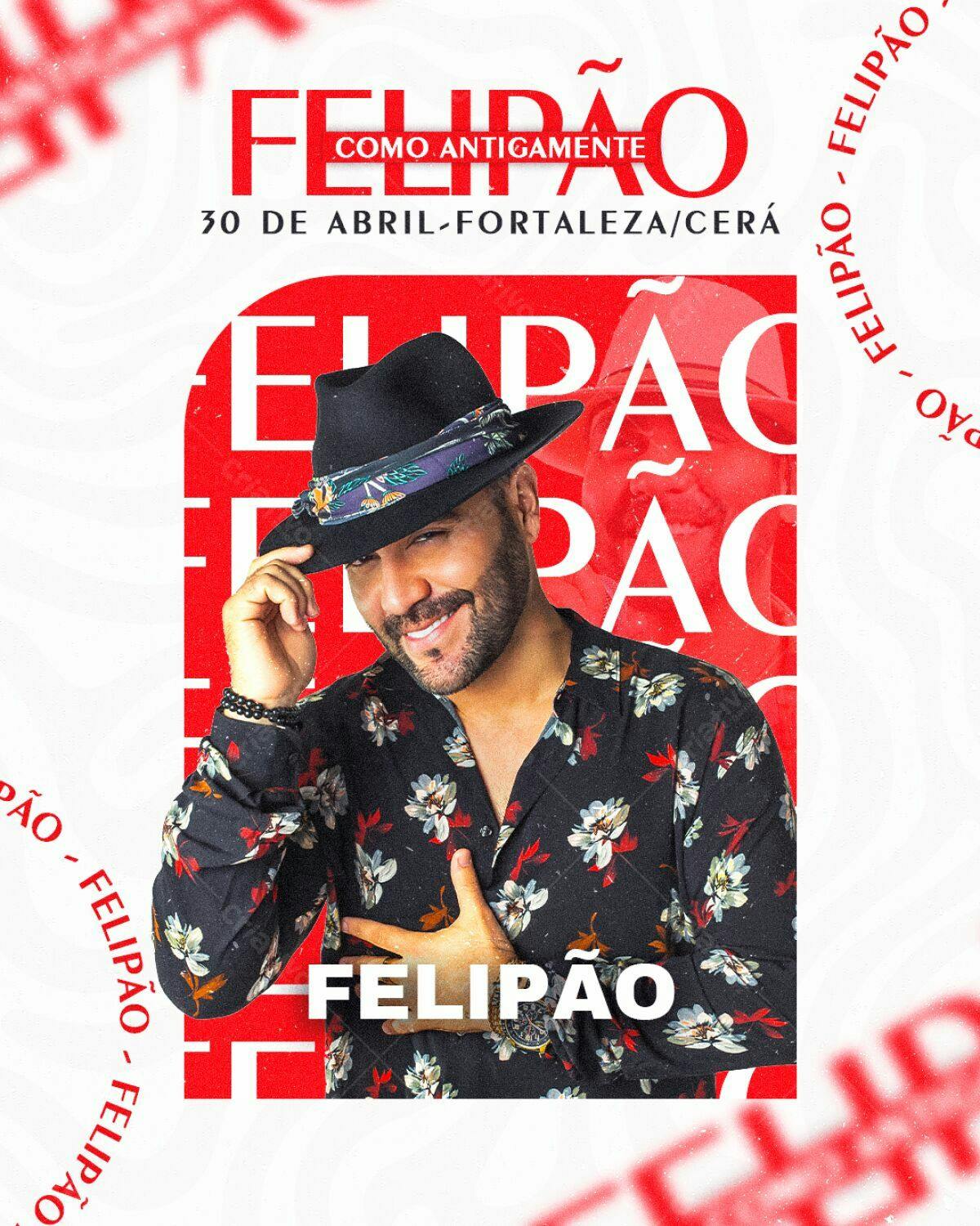 Flyer para Show do Felipão PSD Editável