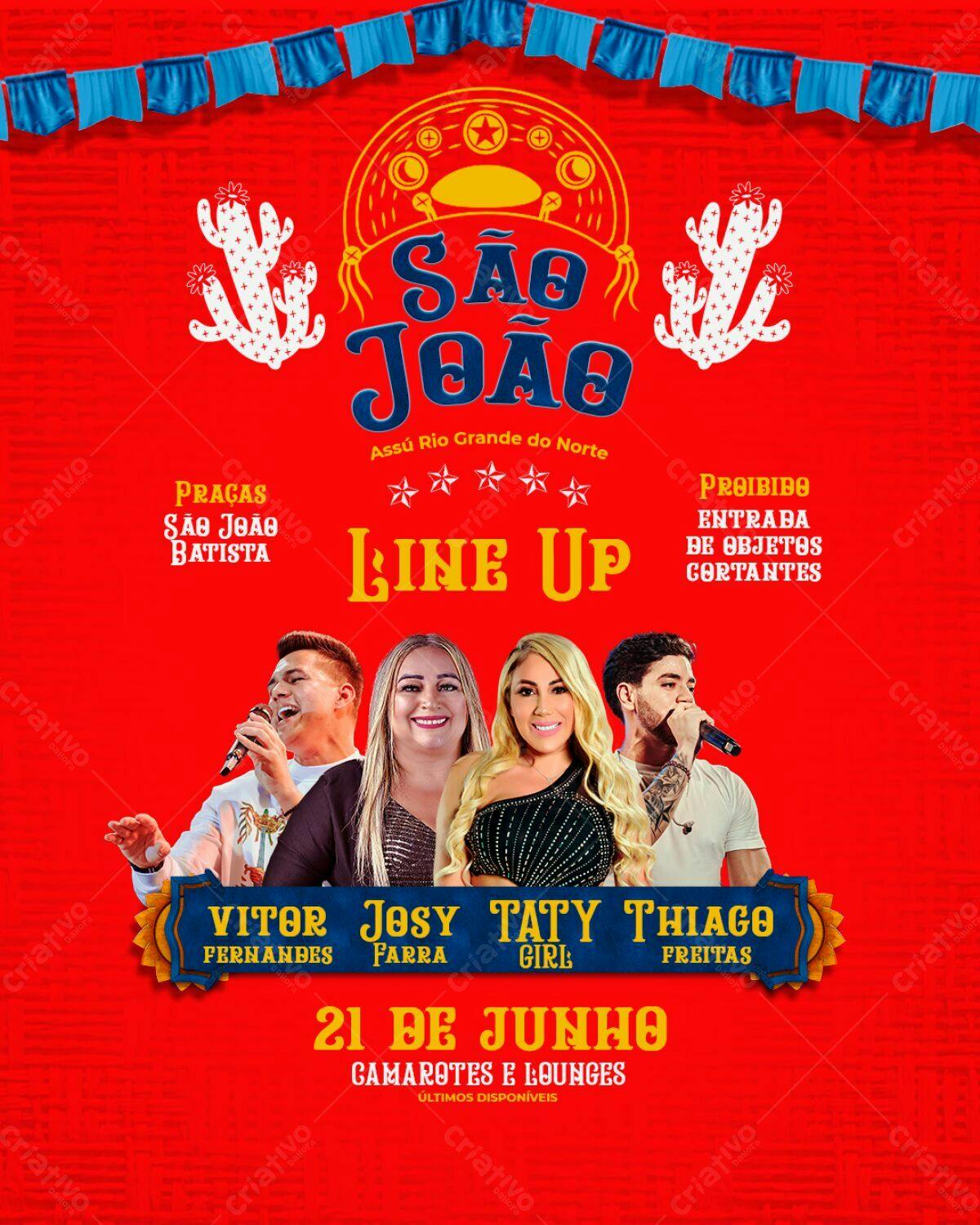 Flyer Festa de São João PSD Editável