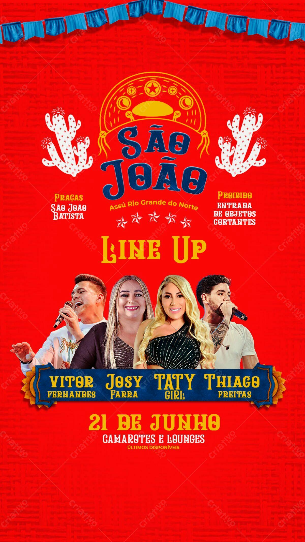 Flyer Festa Junina PSD Editável