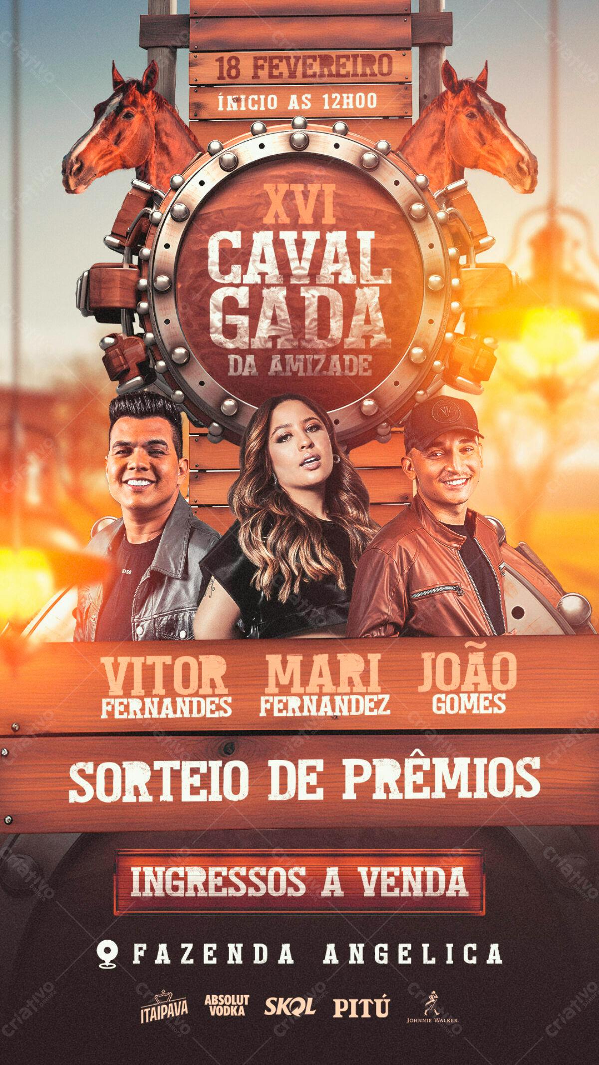 Flyer Cavalgada da Amizade PSD Editável
