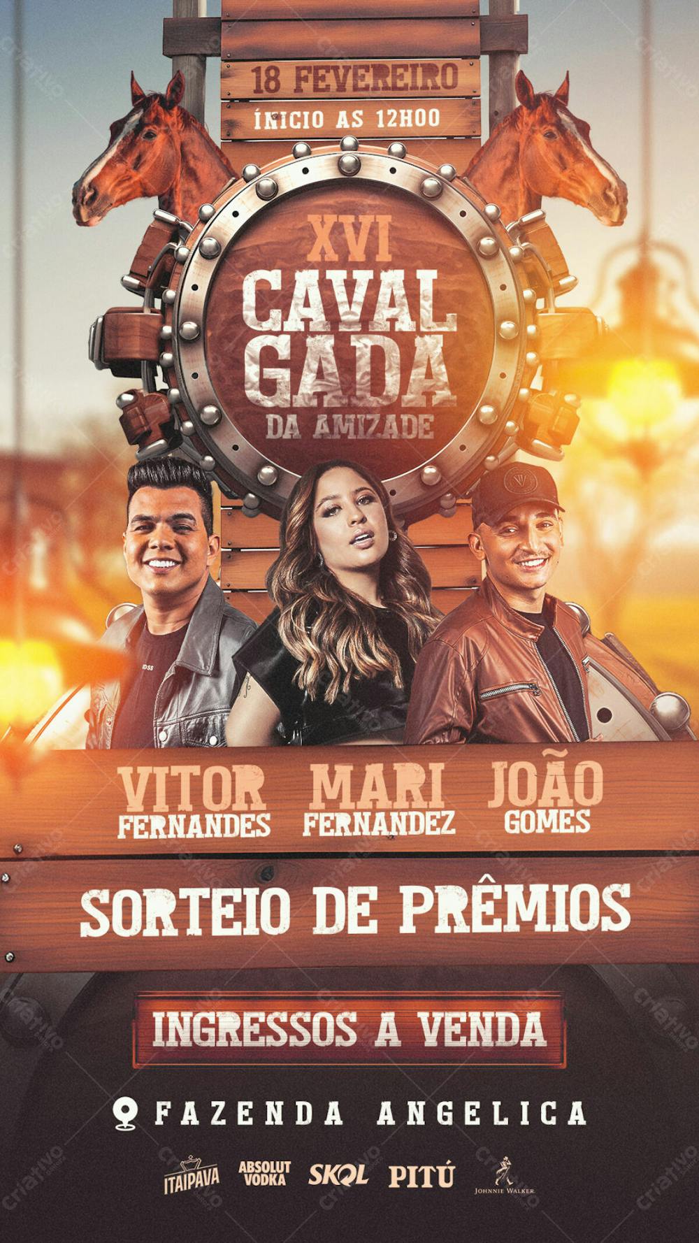 Flyer Evento Xvi Cavalgada Da Amizade Story