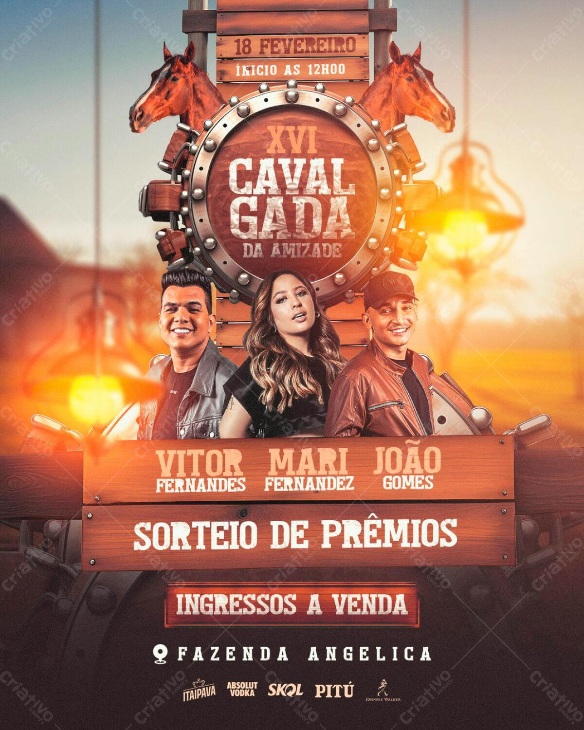 Flyer Cavalgada da Amizade PSD Editável