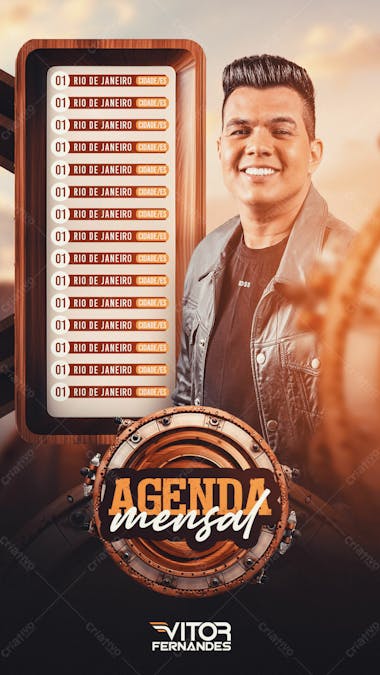 Flyer artista agenda vitor fernandes story