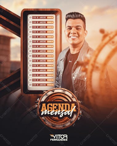 Flyer artista agenda vitor fernandes