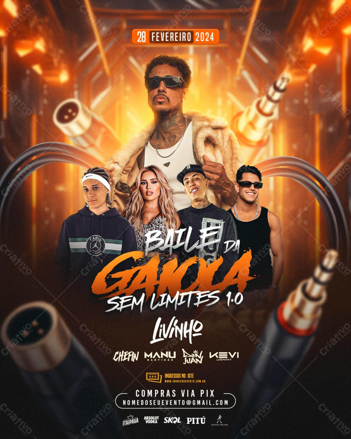 Flyer Baile da Gaiola Sem Limites 1.0 PSD Editável