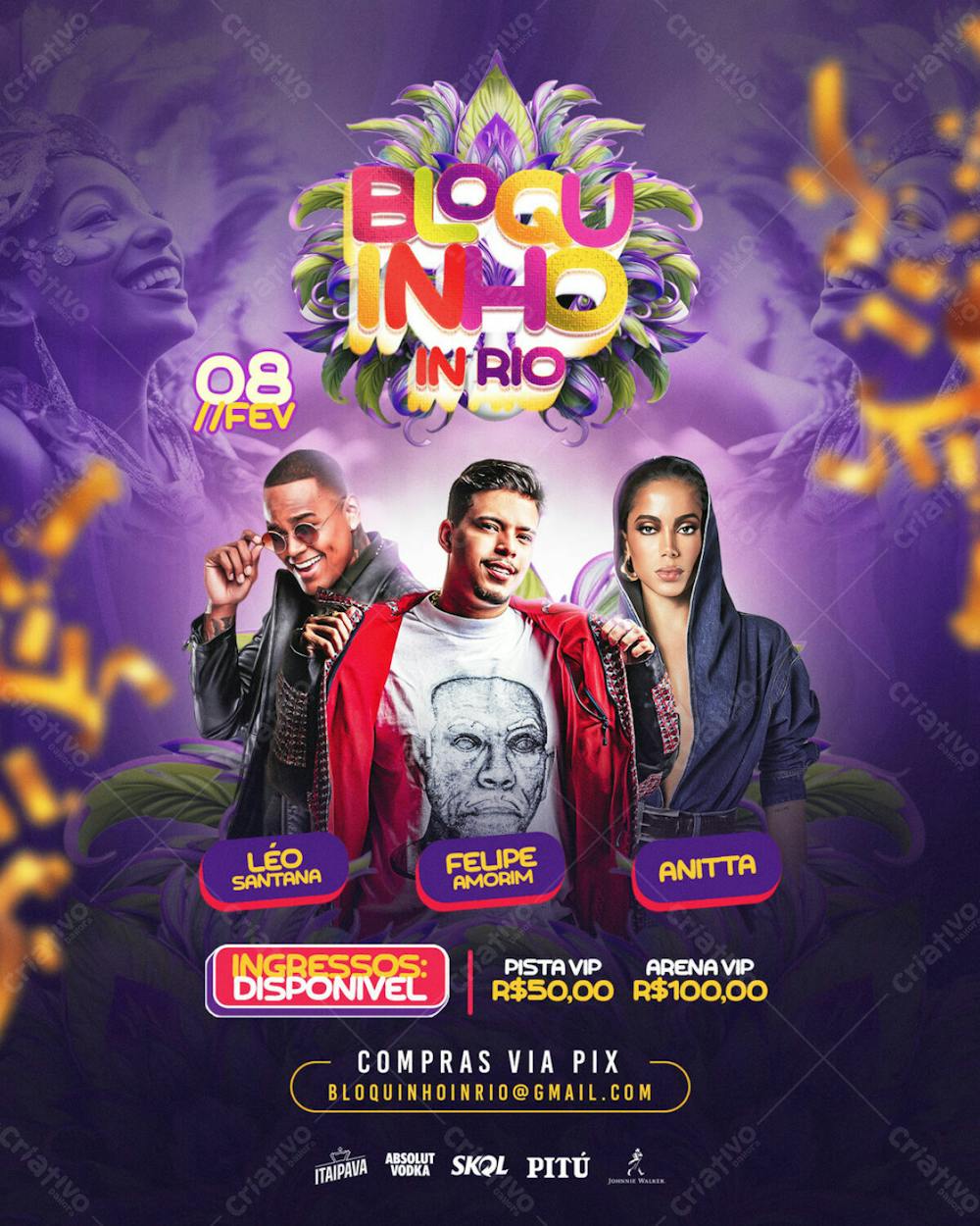 Flyer Evento Bloquinho In Rio