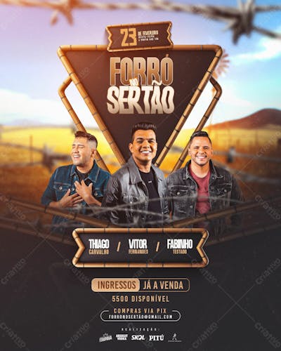 Flyer Evento Forró No Sertão