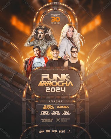 Flyer evento funk & arrocha