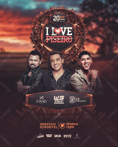 Flyer Evento I Love Piseiro
