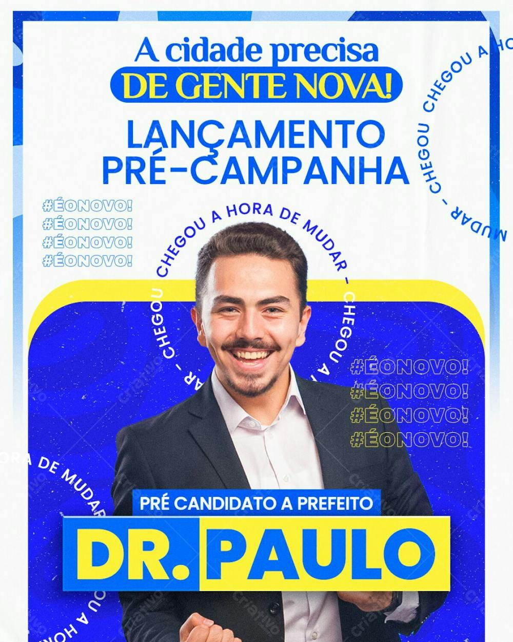 Arte Social Media Eleição Candidato Lançamento Candidatura