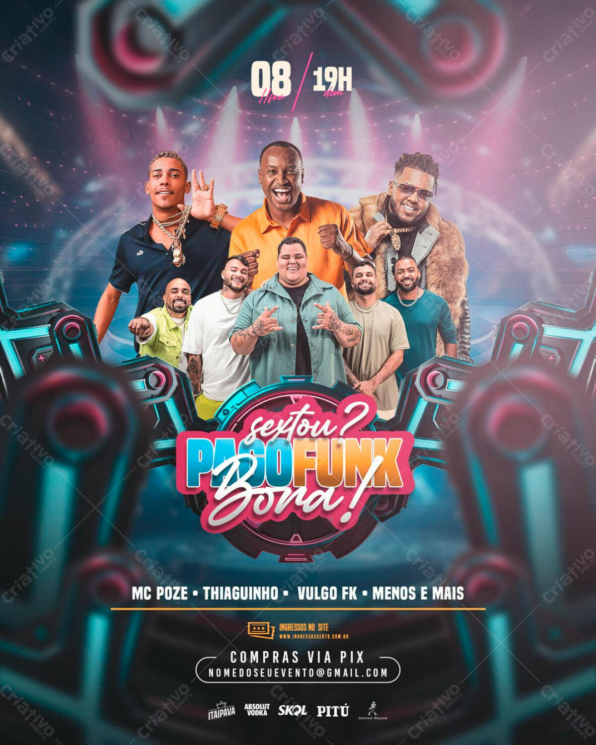 Flyer Festa Pagofunk PSD Editável