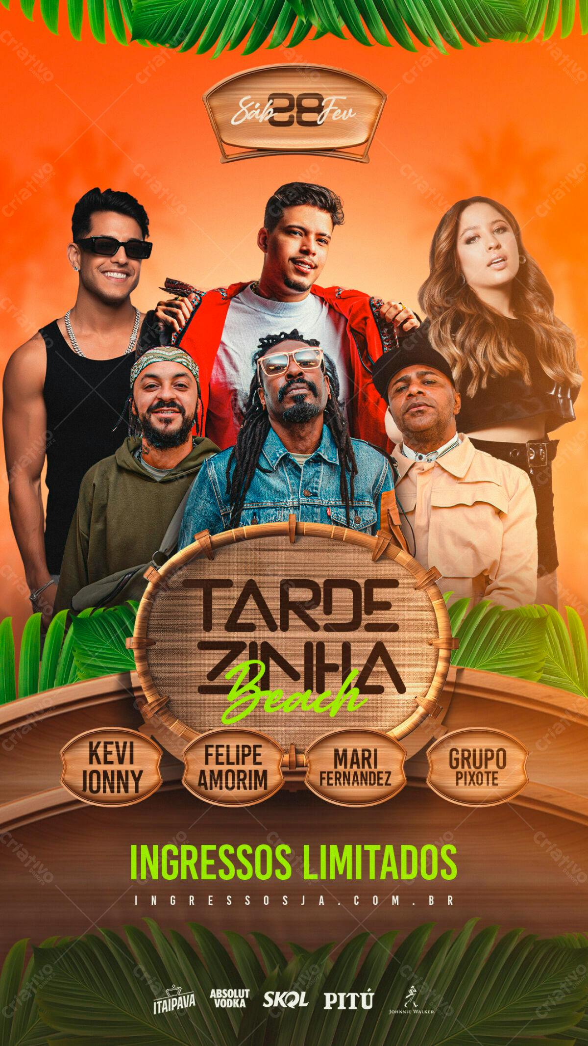 Flyer Tardezinha Beach PSD Editável