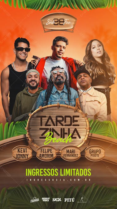 Flyer evento tardezinha beach story