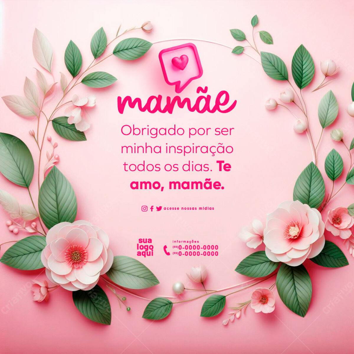 Postagem Dia das Mães PSD Editável