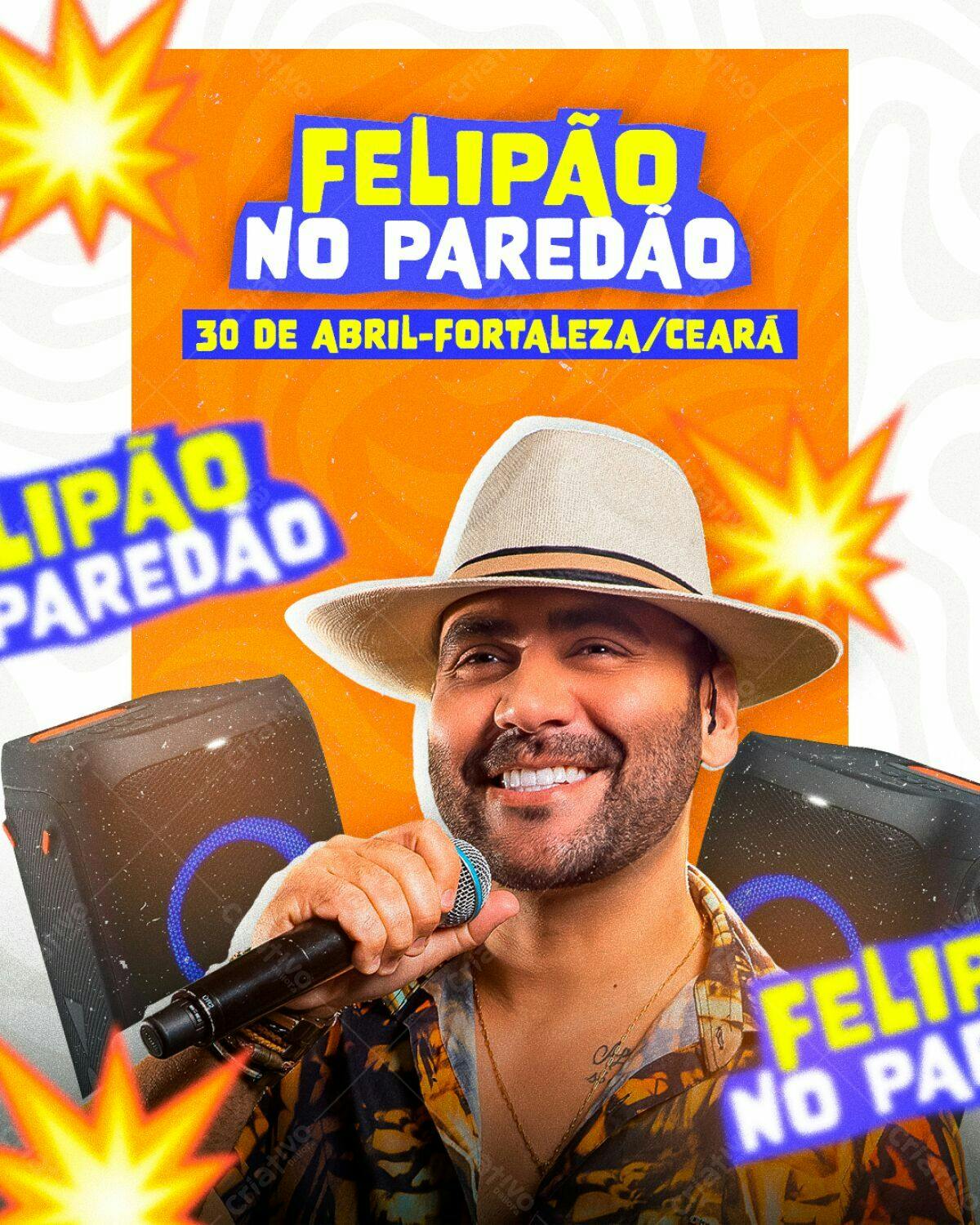 Flyer Felipeão no Paredão PSD Editável