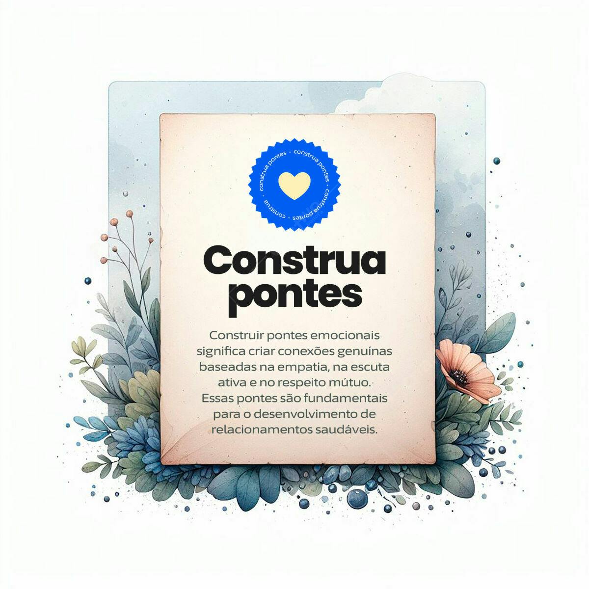 Post para Redes Sociais Construa Pontes PSD Editável