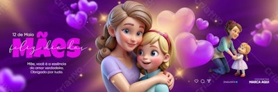 Banner Dia das Mães PSD Editável